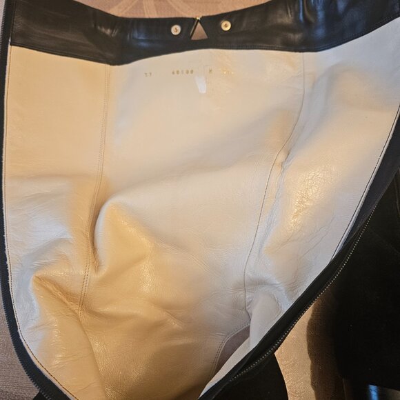 Monica Magli Leather Black Riding Boots - Picture 10 of 16